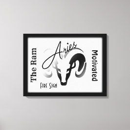 Aries Zodiac-tecken och symbolram Canvastryck