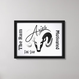 Aries Zodiac-tecken och symbolram Canvastryck