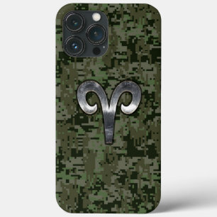 Aries Zodiac-tecken på Grönt Camo