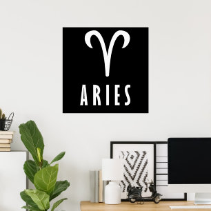 Aries zodiac-tecken poster
