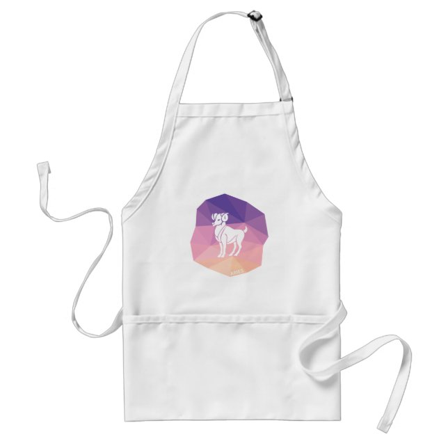 Aries zodiac-tecken rosa apron. förkläde (Framsidan)