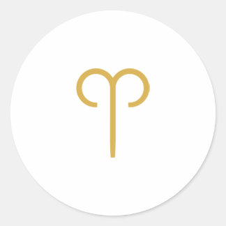 Aries Zodiac-tecken Runt Klistermärke