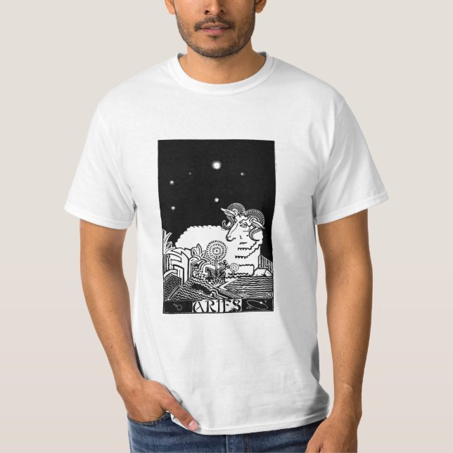 Aries Zodiac-tecken T Shirt (Framsida)