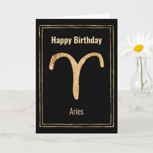 Aries zodiakastrologi Ram Grattis på födelsedagen Kort