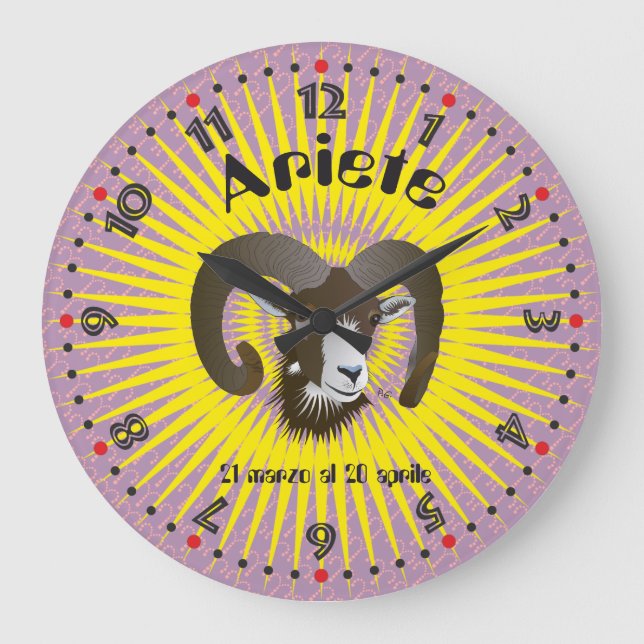 Ariete 21 marzo al 20 aprile Orologio Stor Klocka (Framsida)