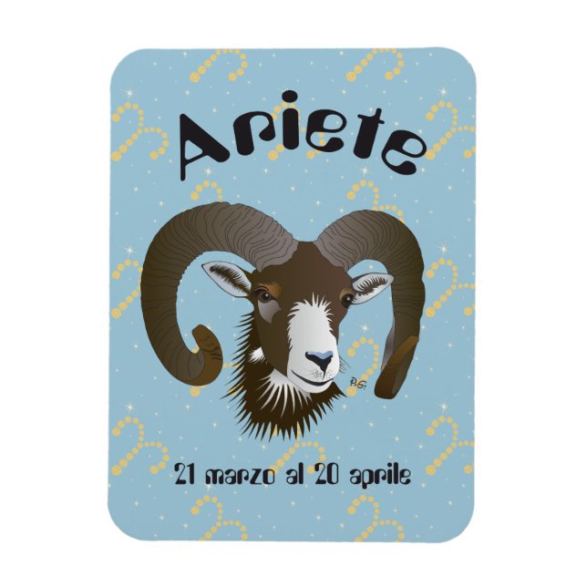 Ariete 21 marzo al 20 aprile Premium Flexi Magnet (Vertikal)