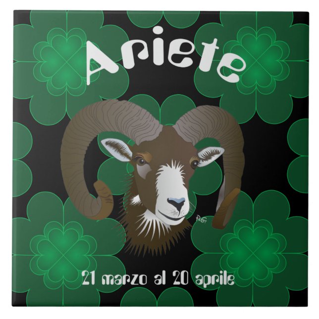 Ariete 21 marzo al 20 aprile Tiles Kakelplatta (Framsidan)