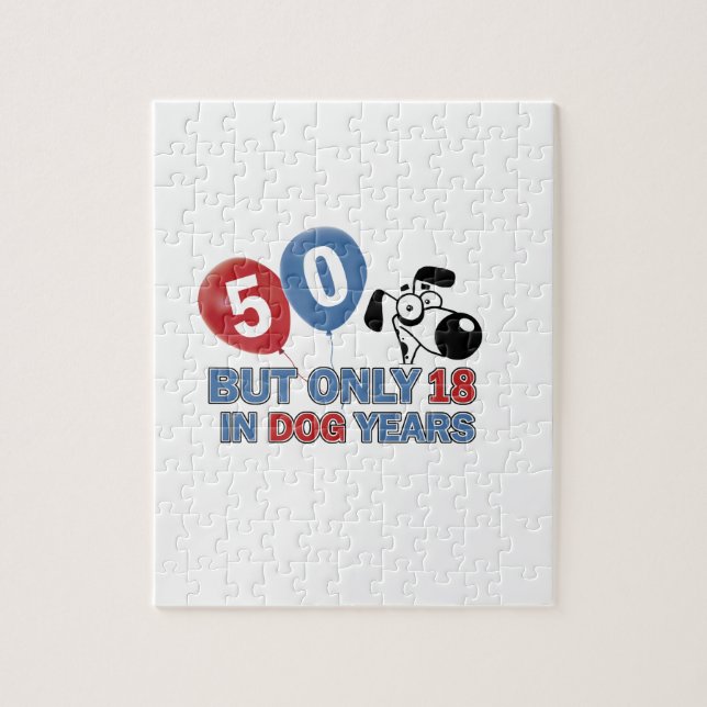 årig design för födelsedag 50 pussel (Vertikal)