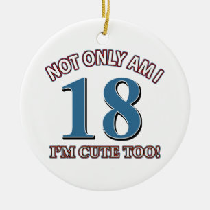 årig design gulliga 18 julgransprydnad keramik