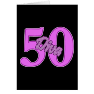 årig Diva 50 Hälsningskort