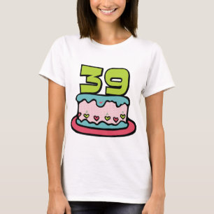 Årig tårta för födelsedag 39 t shirt