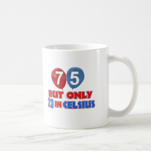 åriga födelsedagdesigner för 75:e kaffemugg