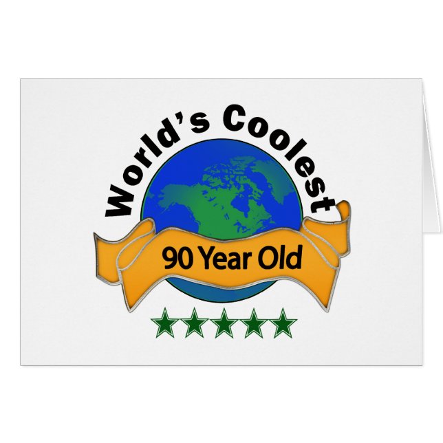 Åriga världs kallaste 90 hälsningskort (Framsidan Horizontal)