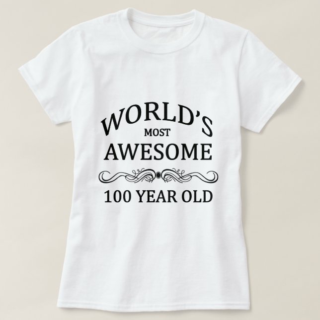 Åriga världs mest enorma 100 t shirt (Design framsida)