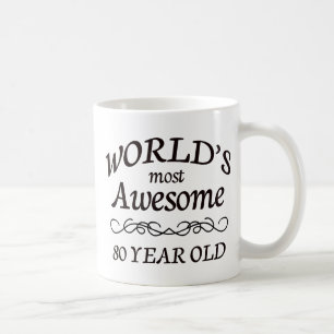 Åriga världs mest fantastisk 80 kaffemugg