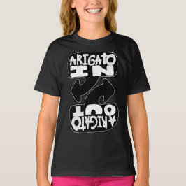 Arigato In, Arigato Out (svart och vitt) T Shirt