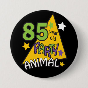Årigt djur för party 85 - 85. födelsedag knapp