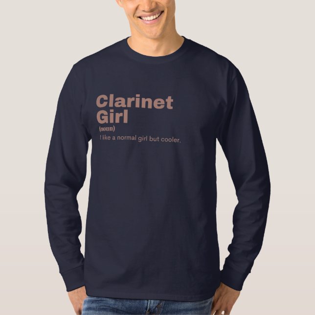 arinet  Girl - Clarinet  T Shirt (Framsida)