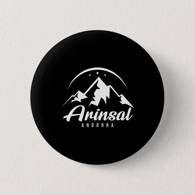 Arinsal Andorra Ski Resort Skiing Snowboarding Knapp (Framsida)