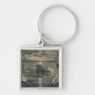 Arions havsresa, 1809 fyrkantig silverfärgad nyckelring