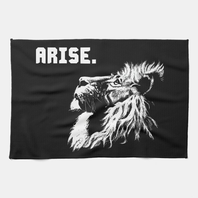 ARISE - Lejon motivation Kökshandduk (Horisontell)
