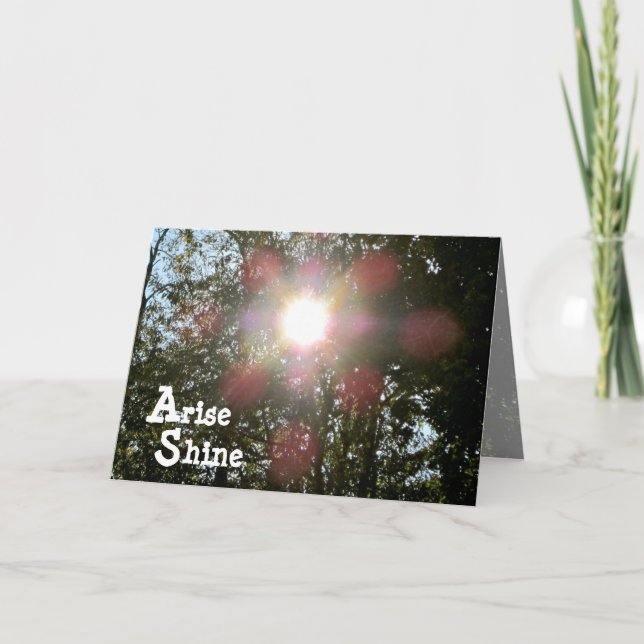 Arise Shine Isaiah 60 Christian Card Kort (Framsida)
