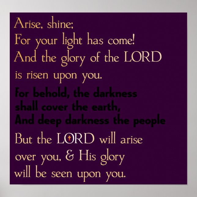 Arise & Shine Poster (Framsidan)