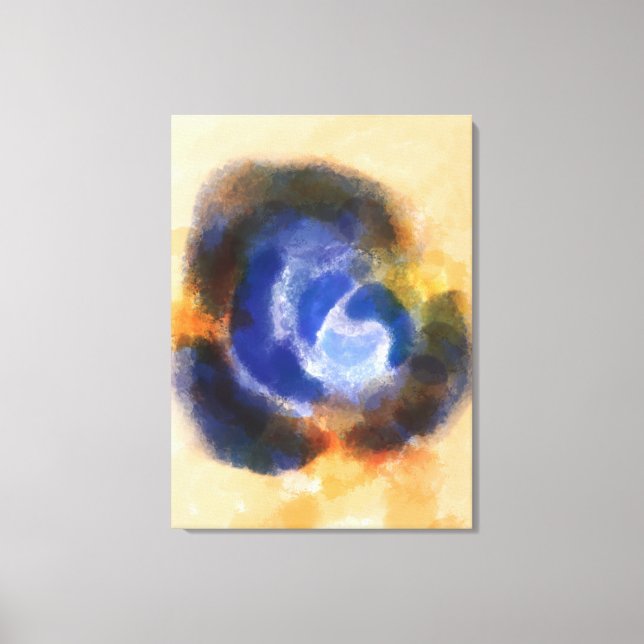 ’ARISING RO’ | Blå vattenfärgsfärgsfärgsfärgsfärgs Canvastryck (Framsida)