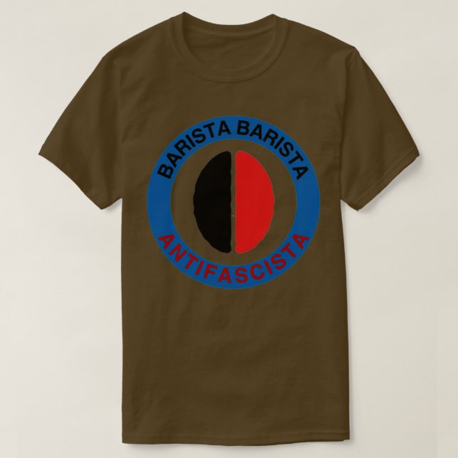 arista Barista Antifascista T Shirt (Design framsida)