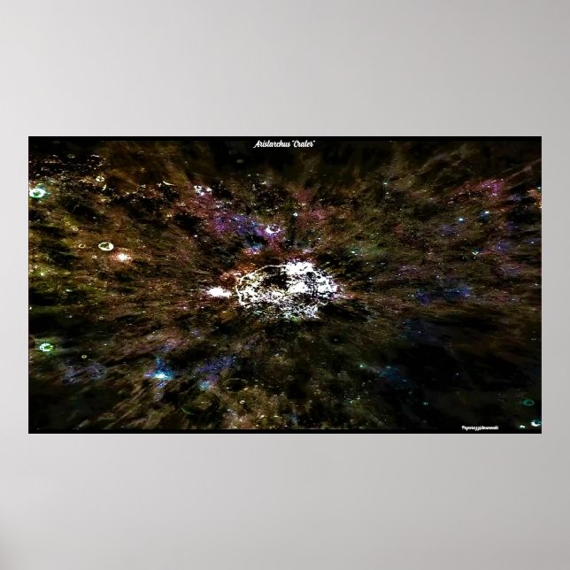 Aristarchus"Crater" up close and personal Poster (Framsidan)