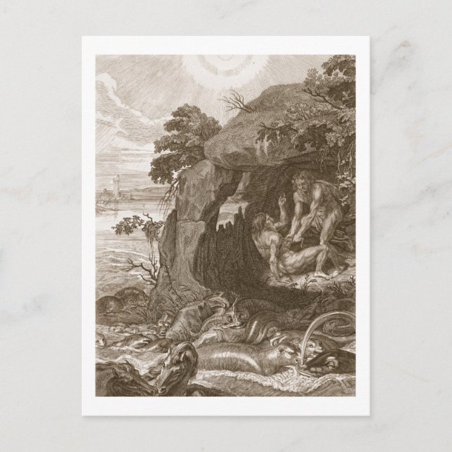 Aristeus Compels Proteus to Reveal Hans Oracles, 1 Vykort (Framsida)