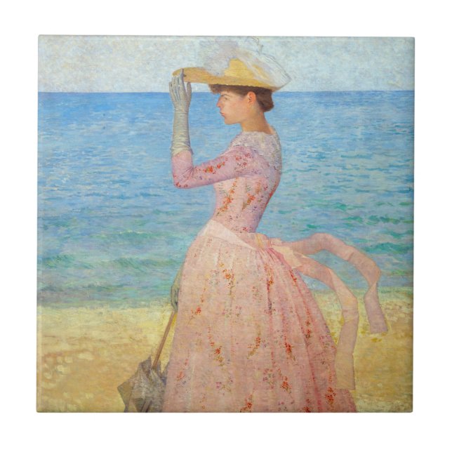 Aristide Maillol - Kvinna med parasoll Kakelplatta (Framsidan)