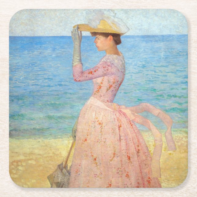 Aristide Maillol - Kvinnor med parasol Underlägg Papper Kvadrat (Framsidan)