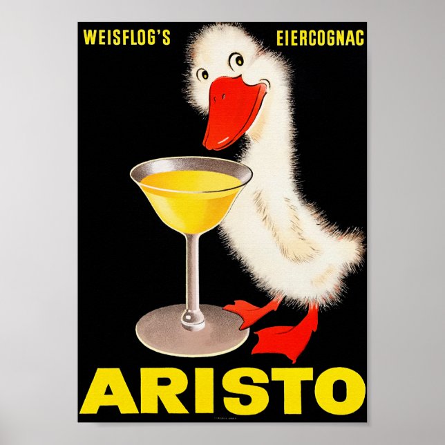Aristo Egg Cognac - Vintage Advertising Poster (Framsidan)