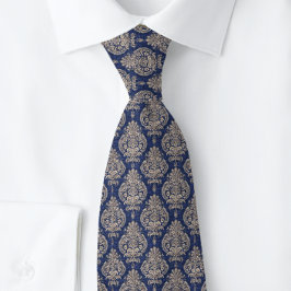 Aristoat Damask Blue NeckTie Slips