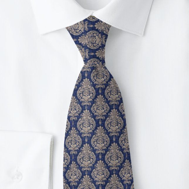Aristoat Damask Blue NeckTie Slips (Skapare uppladdad)