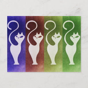 Aristocats vitSilhouette Vykort