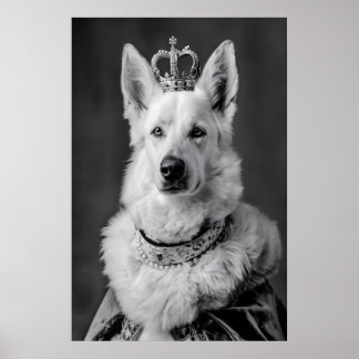Aristokratisk porträtt av schäferhund, rolig poster