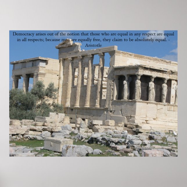 Aristotelecitat med fotot av Akropolis Poster (Framsidan)