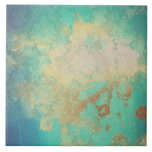 Aristoteles Blue-teal beige åldras tittar Kakelplatta