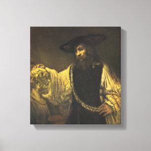 Aristoteles Contemplating the Bust of Homer, 1653 Canvastryck