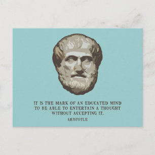 Aristoteles Educated Mind Vykort