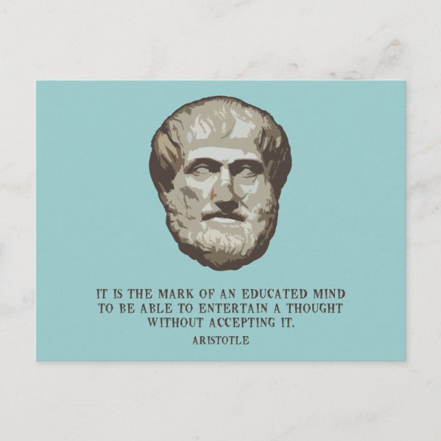 Aristoteles Educated Mind Vykort (Framsida)