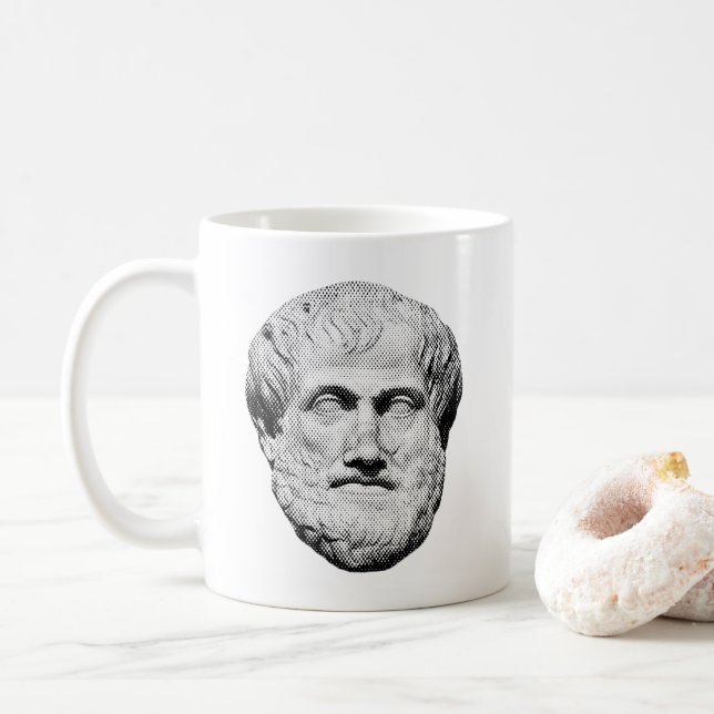 Aristoteles grekisk filosof kaffemugg (Med munk)