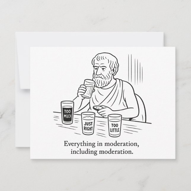 Aristoteles guide till måttfullhet anteckningskort (Framsida)