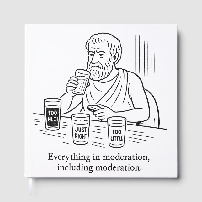 Aristoteles guide till måttfullhet gästböcker (Framsida)
