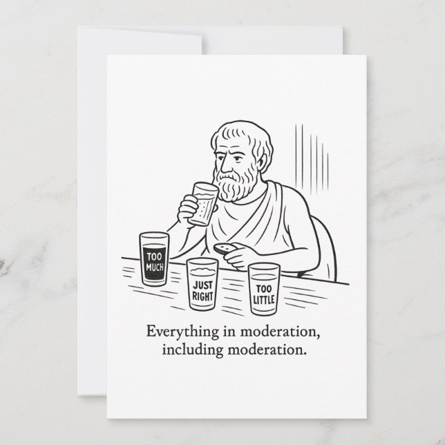 Aristoteles guide till måttfullhet kort (Framsida)