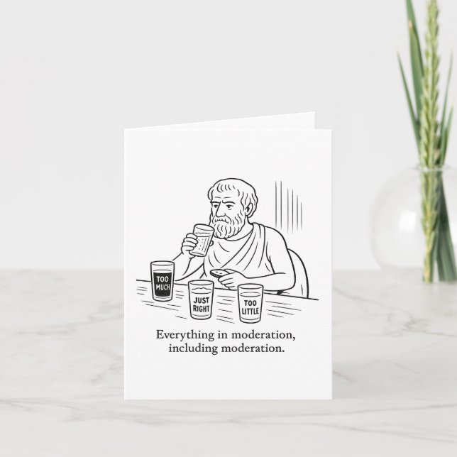 Aristoteles guide till måttfullhet kort (Framsida)
