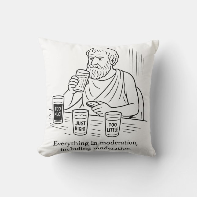 Aristoteles guide till måttfullhet kudde (Framsida)