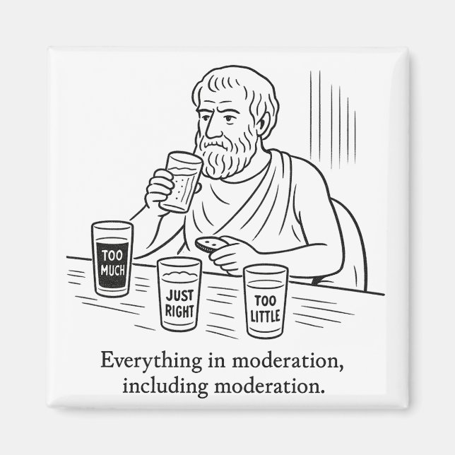 Aristoteles guide till måttfullhet magnet (Framsidan)